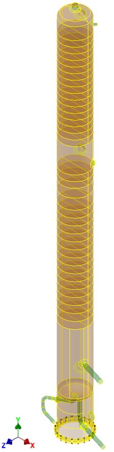 Геометрия поверхностных моделей колонны